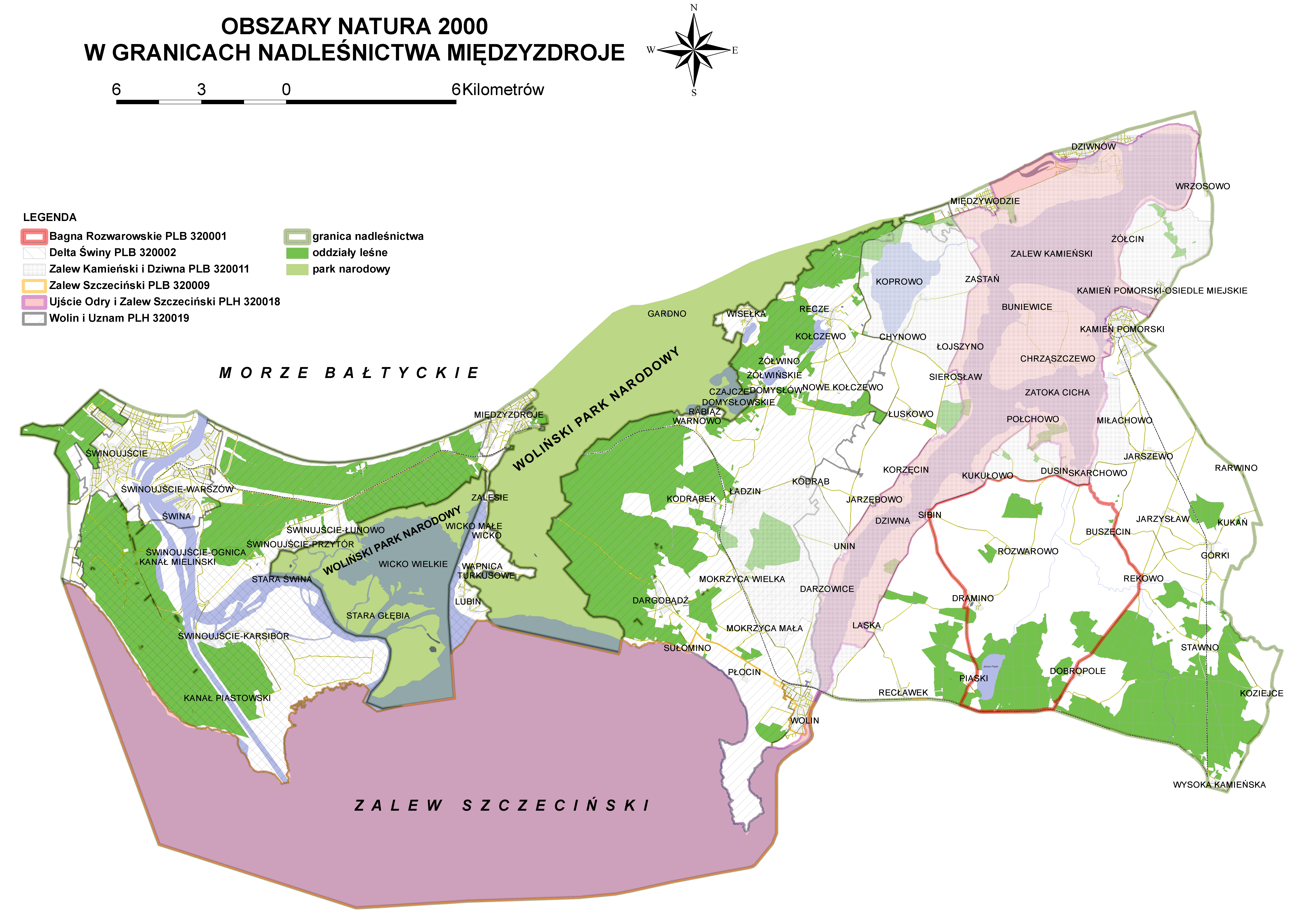 Obszary Natura 2000 w granichach nadleśnictwa Międzyzdroje